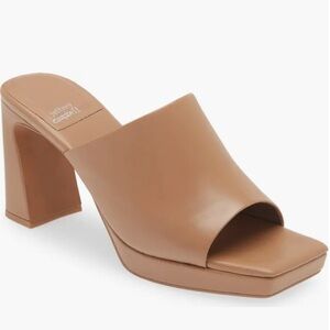 Jeffrey Campbell Women's Caviar Tan Brown Mules Platform Sandal